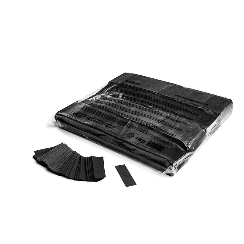 Svart Konfetti, papir 1kg